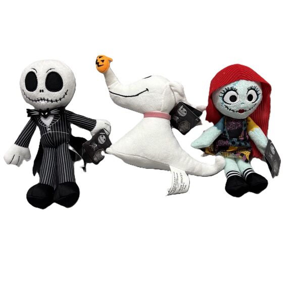 Nightmare Before Christmas 9" Plush Jack Sally Zero New NWT New NBC - Picture 1 of 7